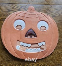 Vintage 1930's German Halloween Embossed pumpkin Die Cuts 13 rare model