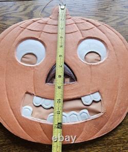 Vintage 1930's German Halloween Embossed pumpkin Die Cuts 13 rare model