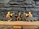 Vintage 1950s Halloween Die Cut Banner Garland Bats Witch Ghosts Decoration Rare
