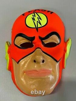 Vintage 1960s DC Comics The Flash Vacuform Plastic Halloween Mask RARE