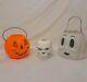 Vintage 1960s Halloween Peerless Empire Blowmold Candy Bucket Skull Light Rare