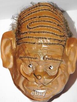 Vintage 1960s Tribal Warrior Cesar for Van Dam Plastic Halloween Mask Rare Find