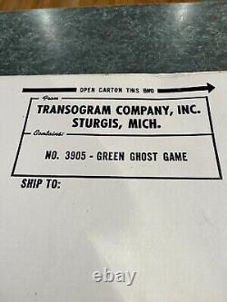 Vintage 1965 Transogram Green Ghost Glow in the Dark Game with Original Box RARE