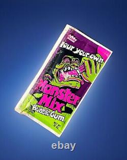 Vintage 1980's Fleer MONSTER MIX Bubble Gum Halloween Candy Pack RARE SEALED