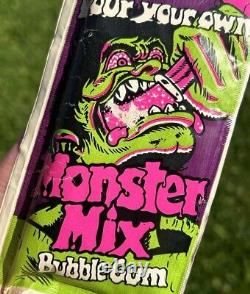 Vintage 1980's Fleer MONSTER MIX Bubble Gum Halloween Candy Pack RARE SEALED