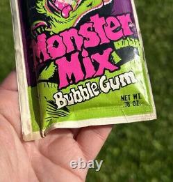 Vintage 1980's Fleer MONSTER MIX Bubble Gum Halloween Candy Pack RARE SEALED