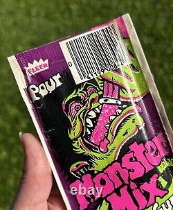 Vintage 1980's Fleer MONSTER MIX Bubble Gum Halloween Candy Pack RARE SEALED