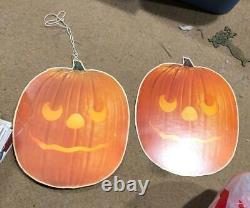 Vintage 1983 Hallmark Stores Halloween Decor Die Cut Decoration Pumpkins RARE