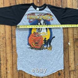 Vintage 1987 Aerosmith Halloween Trick Or Treat Double Sided XL T-Shirt RARE