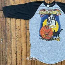 Vintage 1987 Aerosmith Halloween Trick Or Treat Double Sided XL T-Shirt RARE