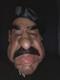 Vintage 1990 Rare Saddam Hussein Mask Cesar Masquerade Adult Halloween Costume