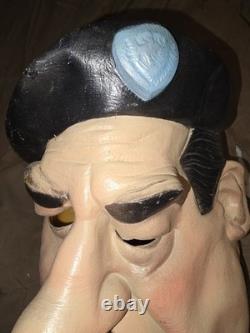 Vintage 1990 Rare Saddam Hussein Mask Cesar Masquerade Adult Halloween Costume