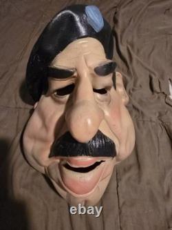 Vintage 1990 Rare Saddam Hussein Mask Cesar Masquerade Adult Halloween Costume