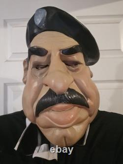 Vintage 1990 Rare Saddam Hussein Mask Cesar Masquerade Adult Halloween Costume