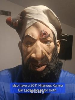 Vintage 1990 Rare Saddam Hussein Mask Cesar Masquerade Adult Halloween Costume