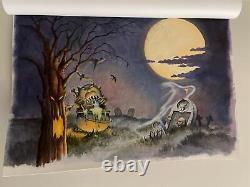 Vintage 1990s Horror Halloween POP-UP Book with ORIGINAL ART illustration rare