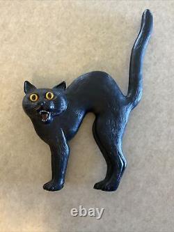 Vintage 1992 Don Featherstone Black Cat Blow Mold Union Products Halloween Rare