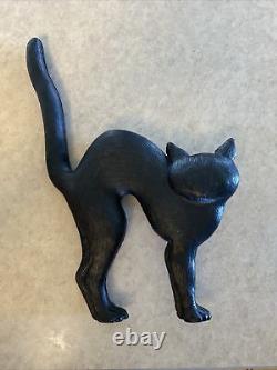 Vintage 1992 Don Featherstone Black Cat Blow Mold Union Products Halloween Rare