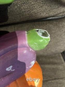Vintage 1992 Don Featherstone Flying Witch Halloween Blow Mold Rare With Light