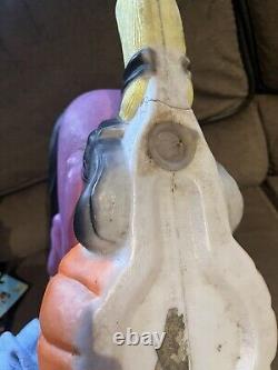 Vintage 1992 Don Featherstone Flying Witch Halloween Blow Mold Rare With Light
