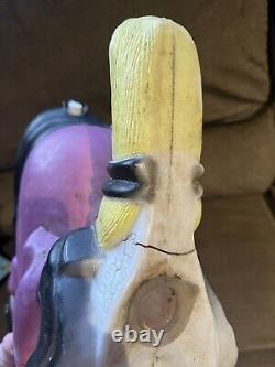 Vintage 1992 Don Featherstone Flying Witch Halloween Blow Mold Rare With Light