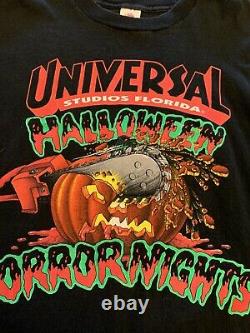 Vintage 1992 Halloween Horror Nights Universal Studios T Shirt L RARE 1st HHN