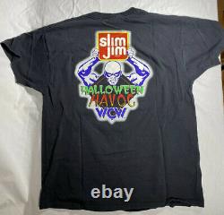 Vintage 1996 WCW Halloween Havoc T-shirt XL Slim Jim Wrestling Shirt Rare