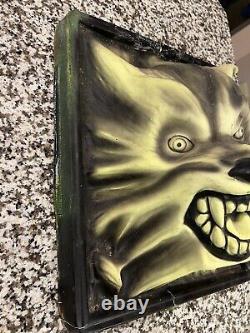 Vintage 1997 Marino Werewolf 3D Black Light Illusions Halloween Decor RARE