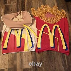 Vintage 1997 McDonalds Halloween Adult Costumes Milkshake & Fries RARE! SEE PICS