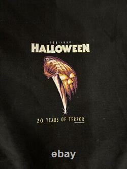 Vintage 1998 Halloween 20 Years Of Terror Michael Myers Mask Rare Shirt XL