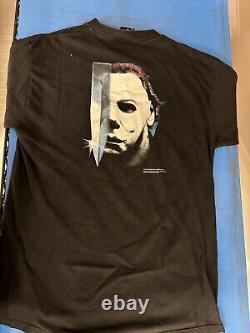 Vintage 1998 Halloween 20 Years Of Terror Michael Myers Mask Rare Shirt XL