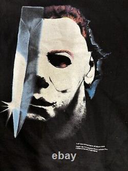 Vintage 1998 Halloween 20 Years Of Terror Michael Myers Mask Rare Shirt XL