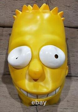 Vintage 1999 FOX Bart Simpson Head Adult Rubber Halloween Mask Collectible Rare