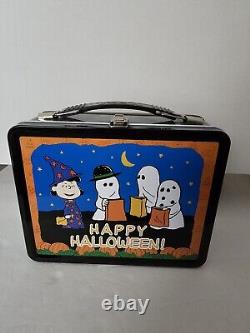 Vintage 2000 Peanuts Happy Halloween It's the Great Pumpkin Lunch Box Neca RARE