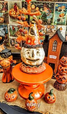 Vintage 2005 Johanna Parker/primitives By Kathy? Halloween Pumpkinman/hat (rare)