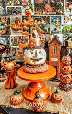 Vintage 2005 Johanna Parker/primitives By Kathy? Halloween Pumpkinman/hat (rare)