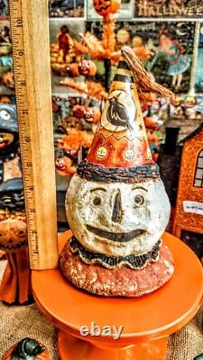 Vintage 2005 Johanna Parker/primitives By Kathy? Halloween Pumpkinman/hat (rare)