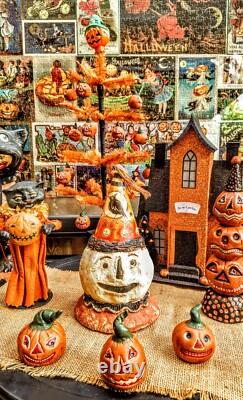 Vintage 2005 Johanna Parker/primitives By Kathy? Halloween Pumpkinman/hat (rare)