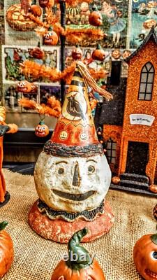 Vintage 2005 Johanna Parker/primitives By Kathy? Halloween Pumpkinman/hat (rare)