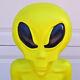 Vintage 36 Blow Mold Space Alien With Gun Rare Halloween Lighted Figure Green