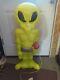 Vintage 36 Green Space Alien With Gun Blow Mold Rare Halloween Lighted Figure