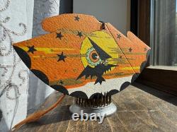 Vintage 6 Art Deco Halloween Owl Bridge Tally Place Card, 1920s Hallmark, Rare