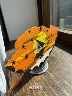 Vintage 6 Art Deco Halloween Owl Bridge Tally Place Card, 1920s Hallmark, Rare