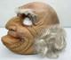 Vintage 70's Old Man Halloween Mask Rubber Face Stitched Hair Cesar Rare Read