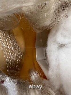 Vintage 70's Old Man Halloween Mask Rubber Face Stitched Hair Cesar RARE READ
