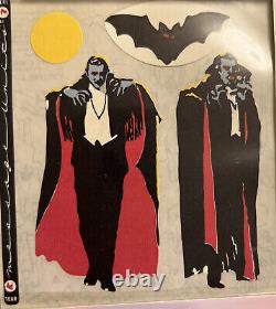Vintage 80s Sticker Cardesign Message Units Dracula 1981 Russ Berrie Lot Rare