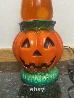Vintage 90's Halloween Rare Pumpkin Orange Lava Lamp Hard to find Decor