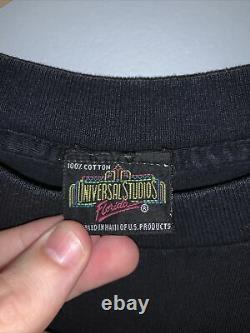 Vintage 90s Halloween Horror Nights Shirt Single Stitch Universal Studios Rare L