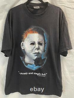 Vintage 90s Halloween Michael Myers Tultex Size XL Movie Promo T-Shirt RARE