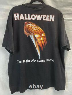 Vintage 90s Halloween Michael Myers Tultex Size XL Movie Promo T-Shirt RARE